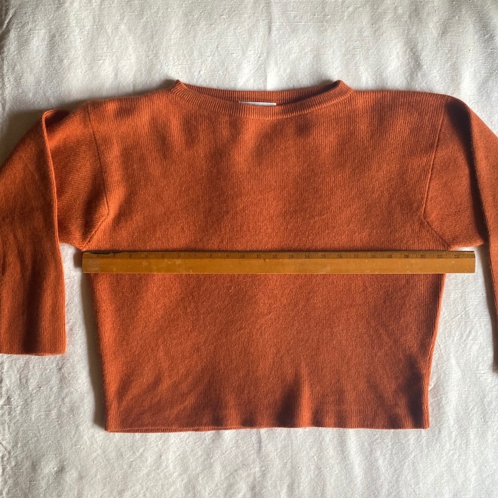 Dusan Womens Orange Silk and Cashmere Sweater Sz Large Lagenlook Luxury Designer - Picture 7 of 12